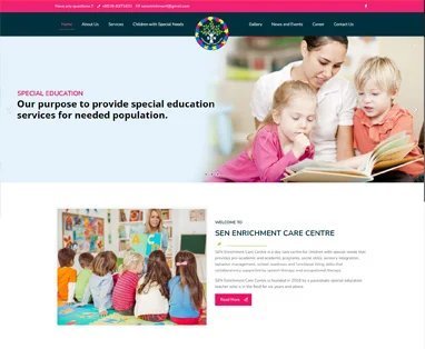 SEN Enrichment Care Centre website — Selangor, Malaysia