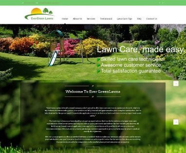 Evergreen Lawns website — Newfoundland, Canada