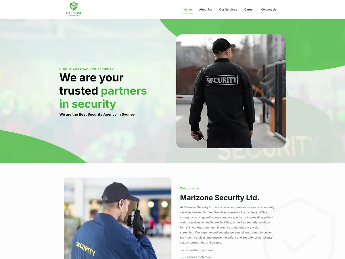Marizone Security Ltd. website — Nova Scotia, Canada