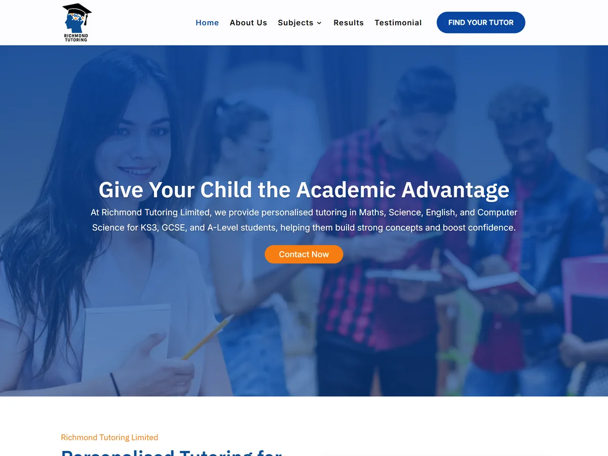 Richmond Tutoring website — Twickenham, United Kingdom