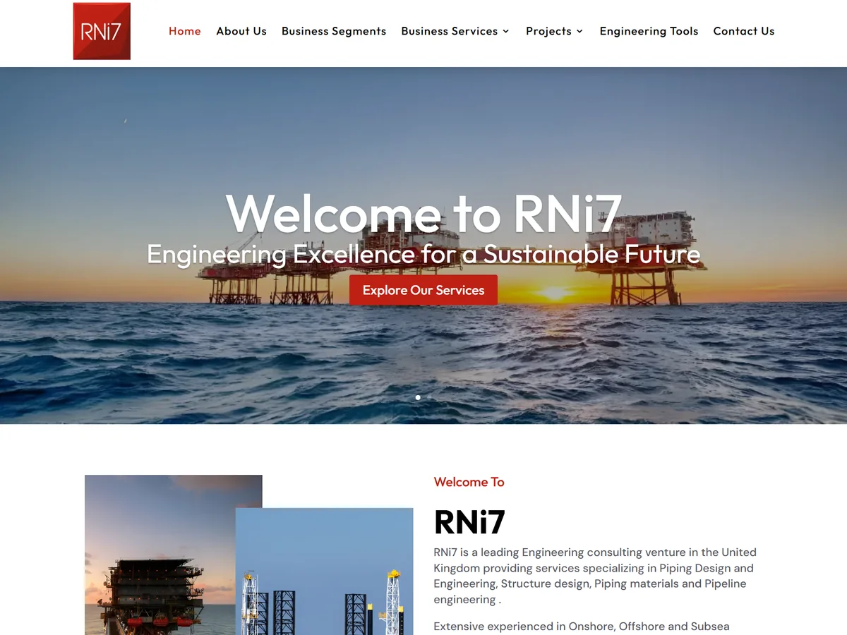 RNi7 website — London, United Kingdom