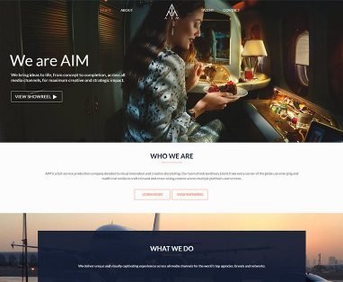 Aim Films website — Abu Dhabi, UAE