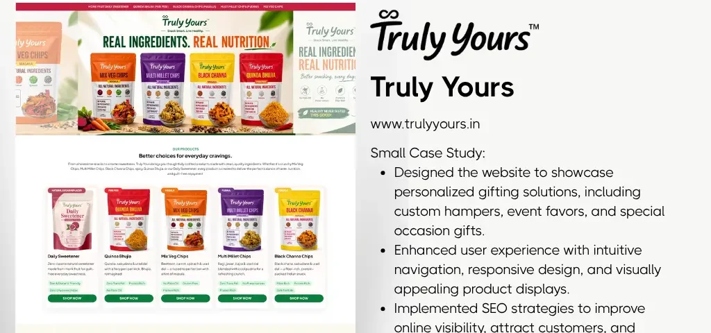 Truly Yours Foods Pvt. Ltd. - Healthy Snacks Food Brand